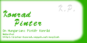 konrad pinter business card